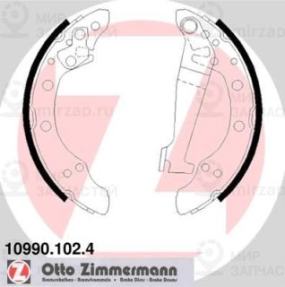 Комплект тормозных колодок ZIMMERMANN 109901024