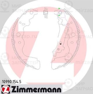 Комплект тормозных колодок ZIMMERMANN 109901545