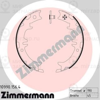 Комплект тормозных колодок стояночной системы ZIMMERMANN 109901564
