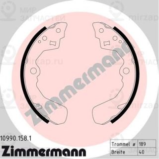 Комплект тормозных колодок ZIMMERMANN 109901581