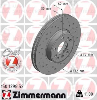 Тормозной диск ZIMMERMANN 150129852