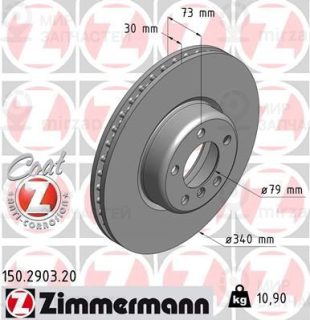 Тормозной диск ZIMMERMANN 150290320