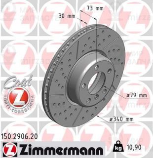 Тормозной диск ZIMMERMANN 150290620