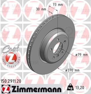 Тормозной диск ZIMMERMANN 150291120