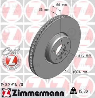 Тормозной диск ZIMMERMANN 150291420