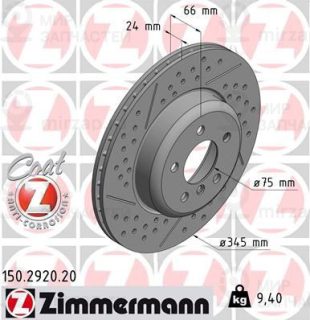Тормозной диск ZIMMERMANN 150292020