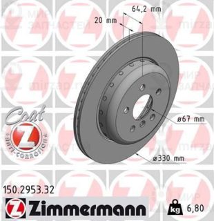 Тормозной диск ZIMMERMANN 150295332