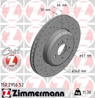 Тормозной диск ZIMMERMANN 150295652