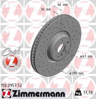 Тормозной диск ZIMMERMANN 150295752