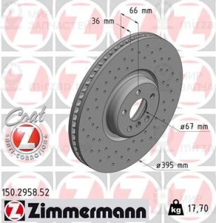 Тормозной диск ZIMMERMANN 150295852