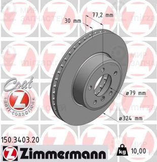 Тормозной диск ZIMMERMANN 150340320