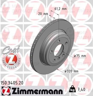 Тормозной диск ZIMMERMANN 150340520