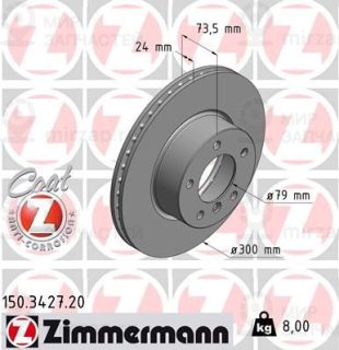 Тормозной диск ZIMMERMANN 150342720