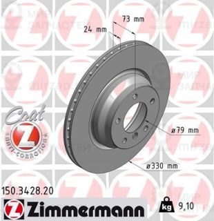 Тормозной диск ZIMMERMANN 150342820