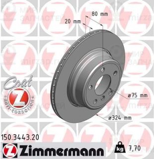 Тормозной диск ZIMMERMANN 150344320