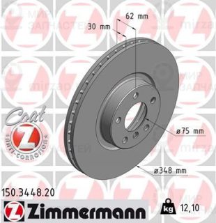 Тормозной диск ZIMMERMANN 150344820