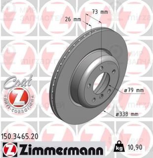 Тормозной диск ZIMMERMANN 150346520