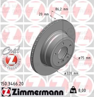 Тормозной диск ZIMMERMANN 150346620