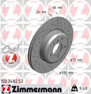 Тормозной диск ZIMMERMANN 150348252