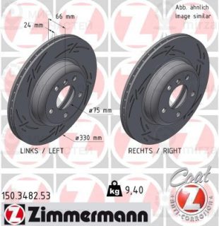 Тормозной диск ZIMMERMANN 150348253
