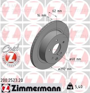 Тормозной диск ZIMMERMANN 200252320