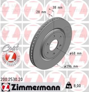 Тормозной диск ZIMMERMANN 200253020