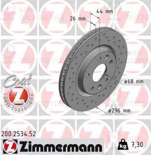 Тормозной диск ZIMMERMANN 200253452