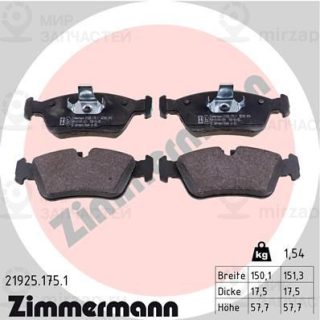 Комплект тормозных колодок (дисковый тормоз) ZIMMERMANN 219251751
