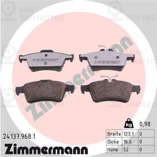 Комплект тормозных колодок (дисковый тормоз) ZIMMERMANN 241379681