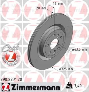 Тормозной диск ZIMMERMANN 290227120