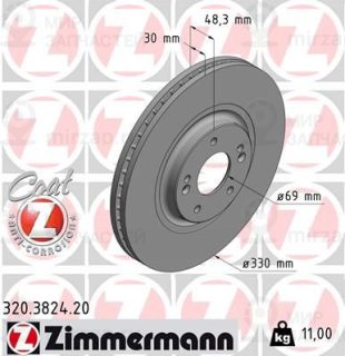 Тормозной диск ZIMMERMANN 320382420