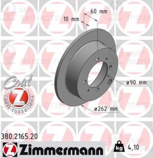 Тормозной диск ZIMMERMANN 380216520