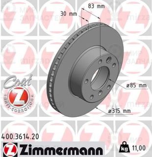 Тормозной диск ZIMMERMANN 400361420