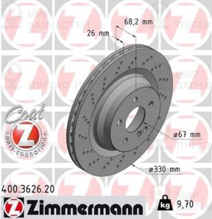 Тормозной диск ZIMMERMANN 400362620