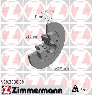 Запчасть ZIMMERMANN 400363800