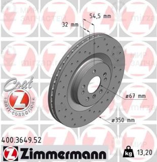 Тормозной диск ZIMMERMANN 400364952