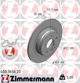 Тормозной диск ZIMMERMANN 400365620