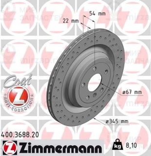 Тормозной диск ZIMMERMANN 400368820