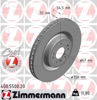 Тормозной диск ZIMMERMANN 400550020