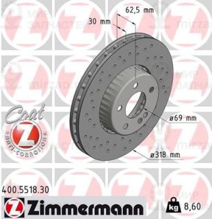 Тормозной диск ZIMMERMANN 400551830