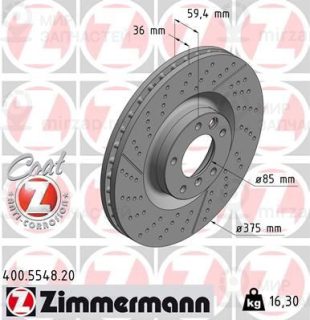 Тормозной диск ZIMMERMANN 400554820