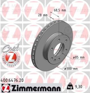 Тормозной диск ZIMMERMANN 400647620