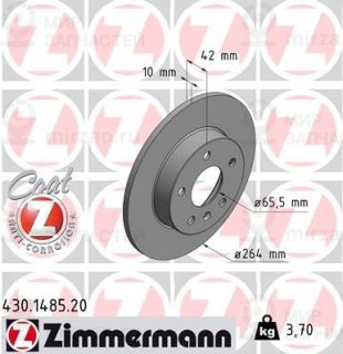 Тормозной диск ZIMMERMANN 430148520