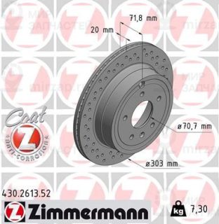 Тормозной диск ZIMMERMANN 430261352