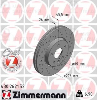 Тормозной диск ZIMMERMANN 430262152