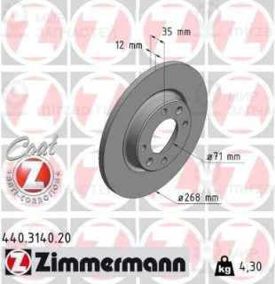 Тормозной диск ZIMMERMANN 440314020