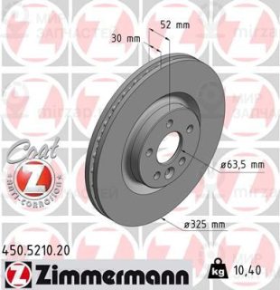 Тормозной диск ZIMMERMANN 450521020