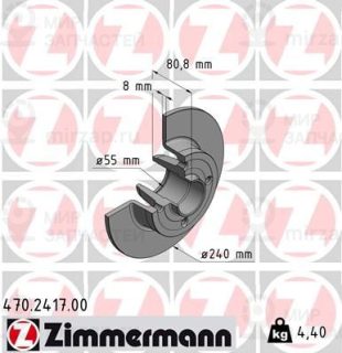 Тормозной диск ZIMMERMANN 470241700
