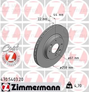 Тормозной диск ZIMMERMANN 470540320
