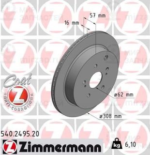 Тормозной диск ZIMMERMANN 540249520